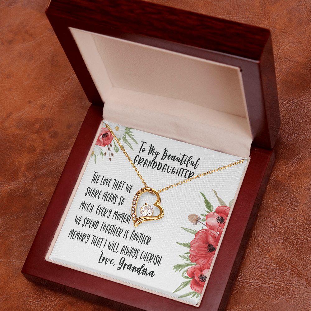 To My Granddaughter From Grandma, The Love we Share, Granddaughter Necklace, Granddaughter Gift, Forever Love Necklace