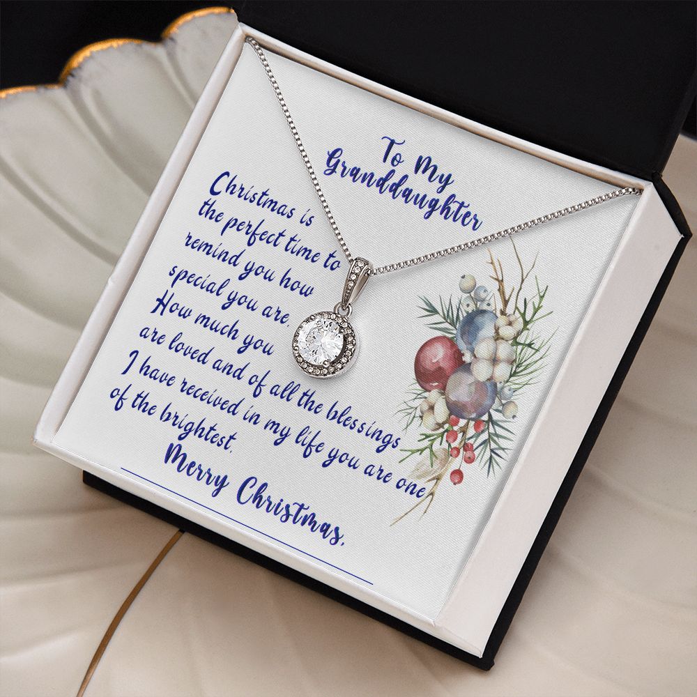 Granddaughter Necklace From Grandma- Christmas is the Perfect Time- Granddaughter Necklace Gift- Merry Christmas