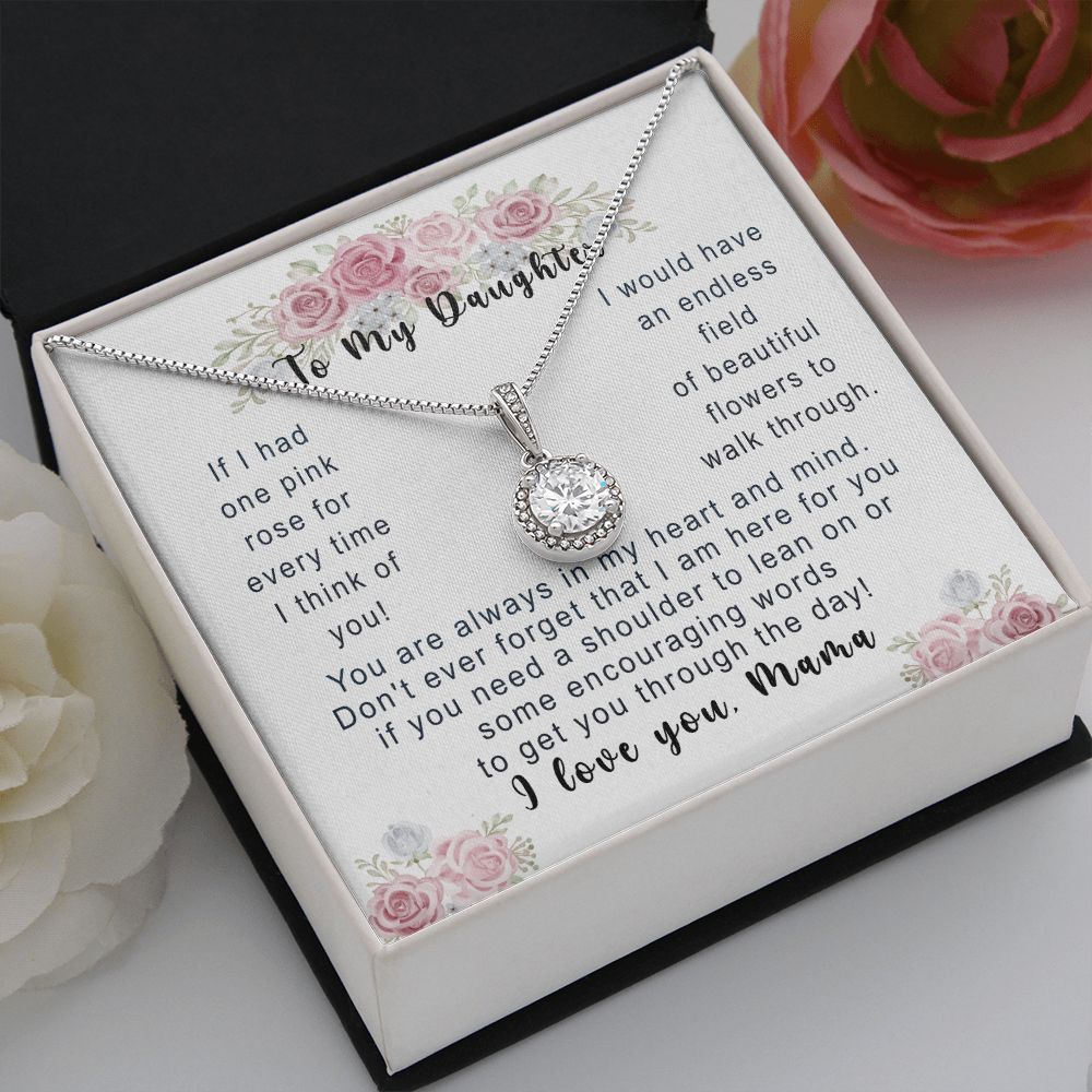 Daughter: "You are always in my heart and mind," Thinking of you Gift Necklace, Special Gift for My Daughter