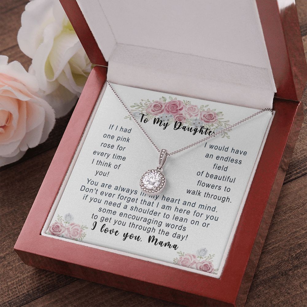 Daughter: "You are always in my heart and mind," Thinking of you Gift Necklace, Special Gift for My Daughter