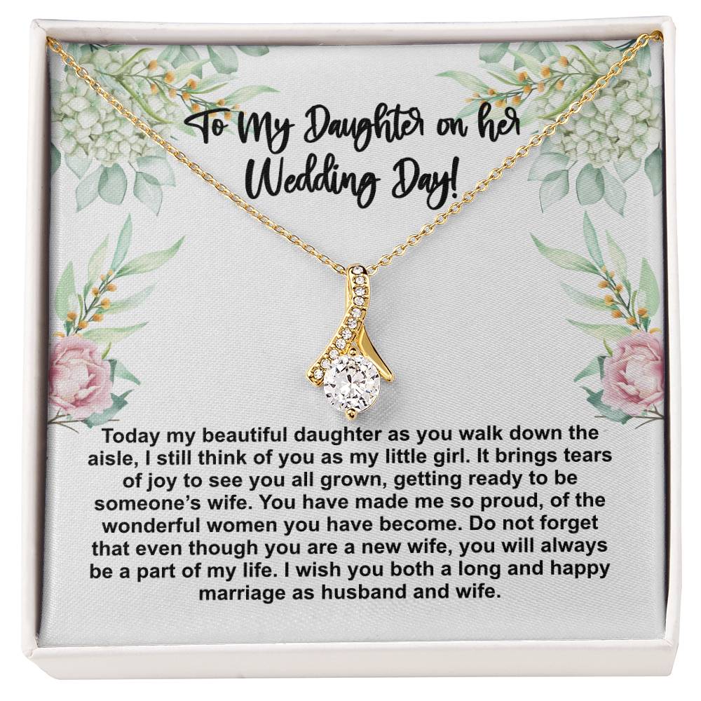 Bride Gift from Mom to Daughter, Wedding Gift to my Daughter, Forever Love Necklace, Gift for Daughter on Wedding Day from Mother