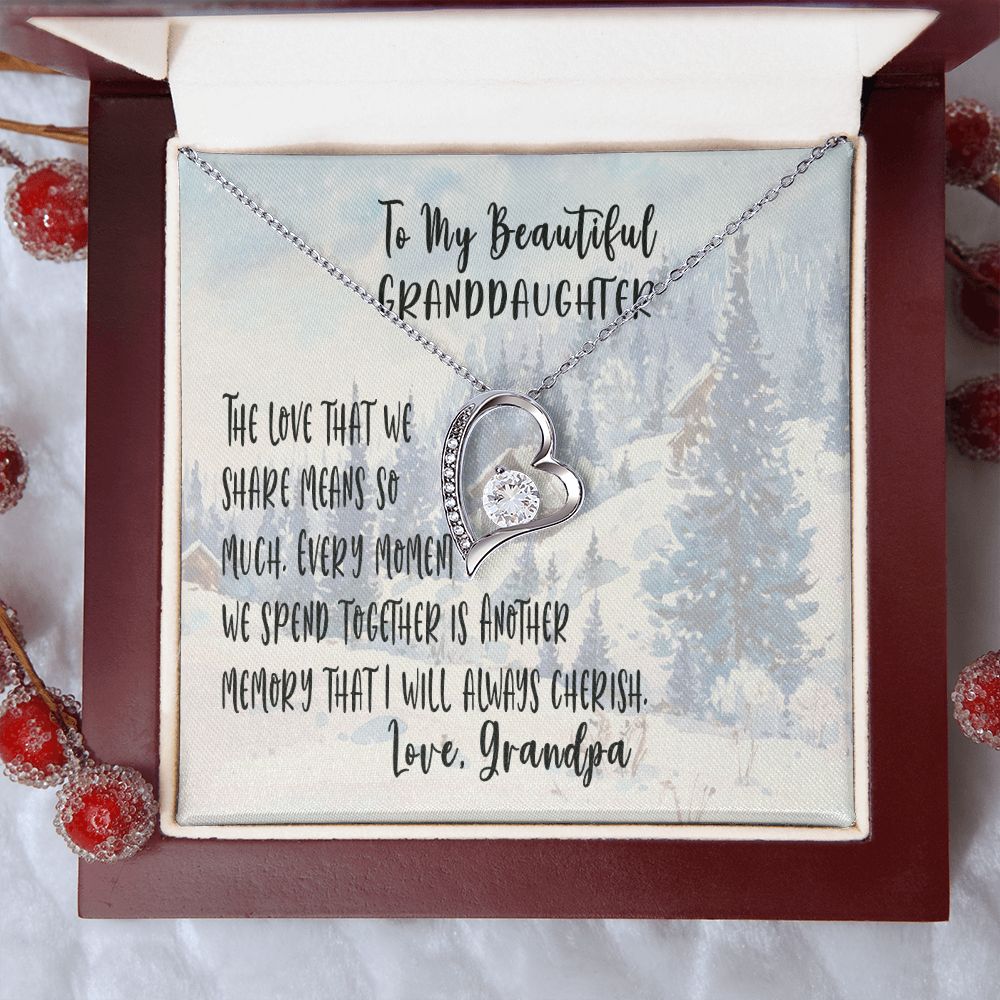 Granddaughter, The Love that we Share, Granddaughter Necklace, Granddaughter Gift Forever Love Necklace