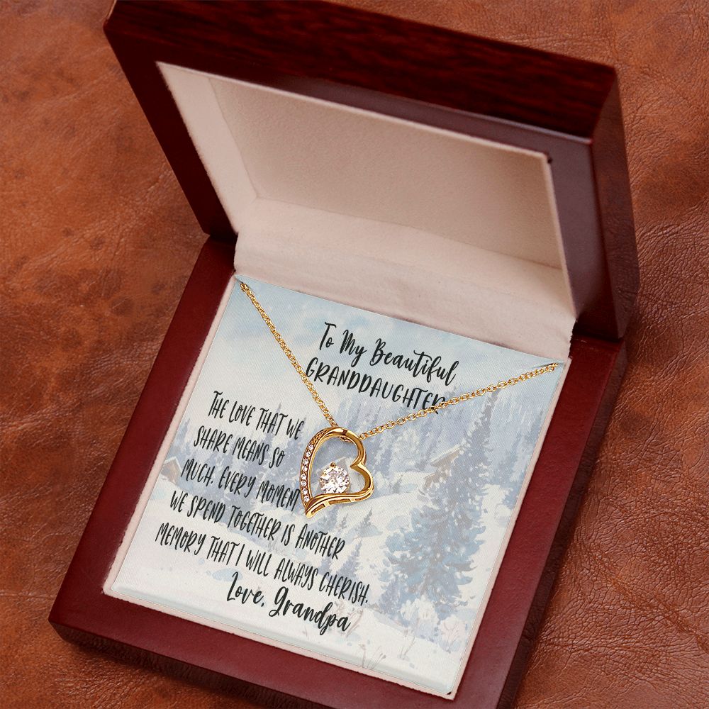 Granddaughter, The Love that we Share, Granddaughter Necklace, Granddaughter Gift Forever Love Necklace