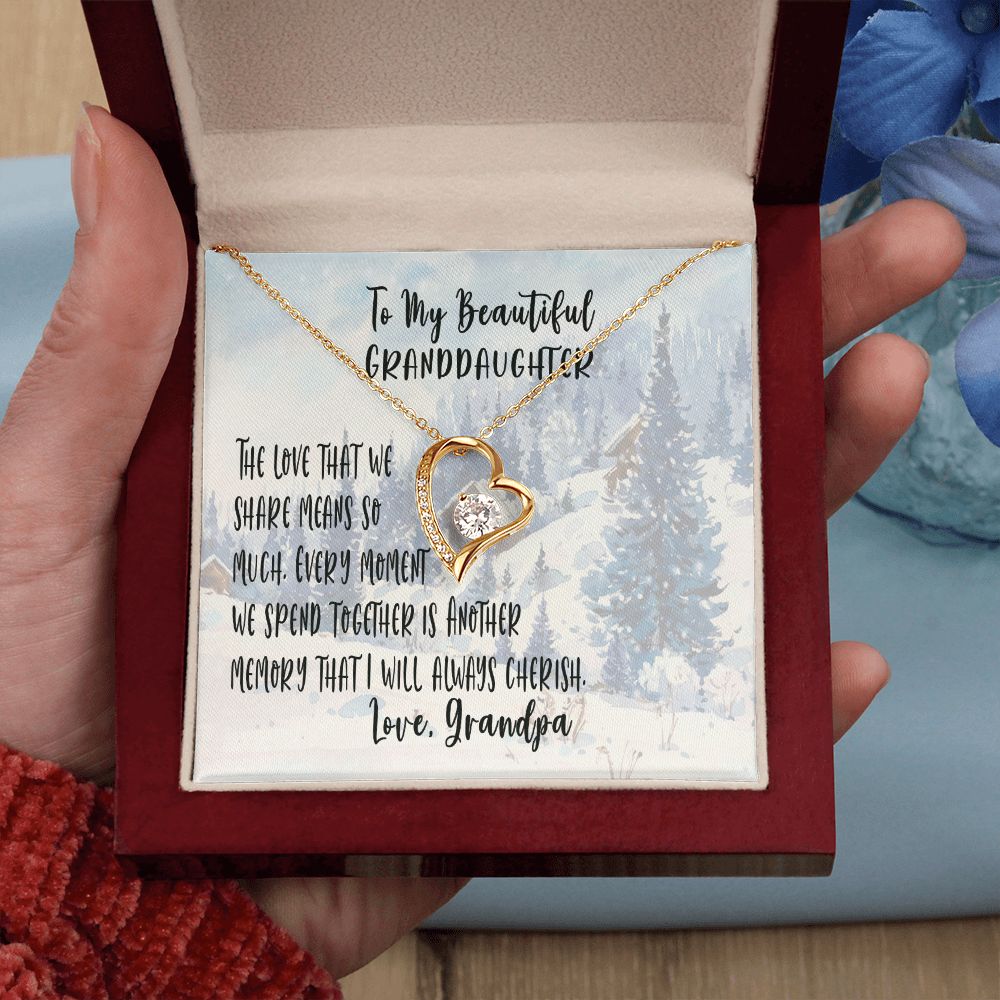 Granddaughter, The Love that we Share, Granddaughter Necklace, Granddaughter Gift Forever Love Necklace