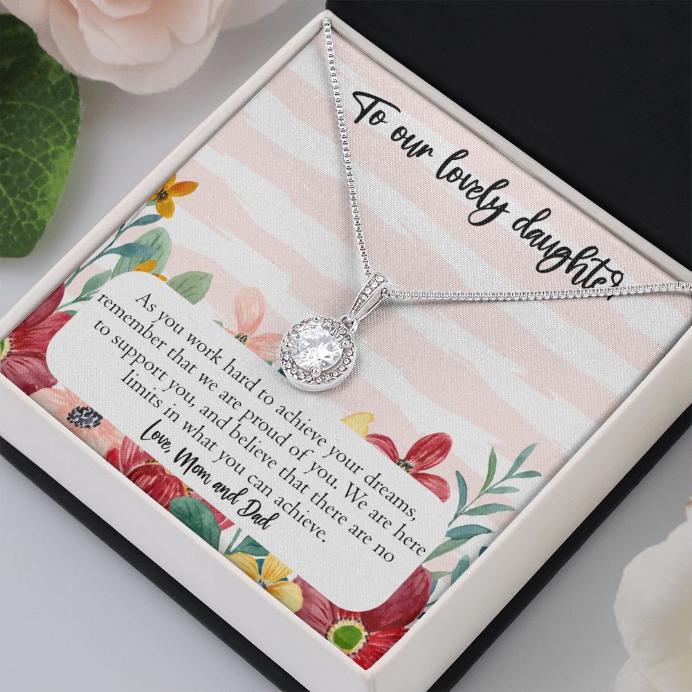 To My Precious Daughter, Gift From Mom and Dad, Proud of My Daughter Gift, with Loving Message Card