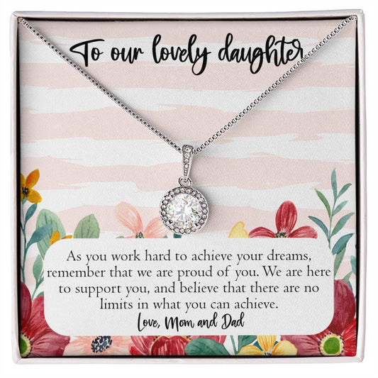 To My Precious Daughter, Gift From Mom and Dad, Proud of My Daughter Gift, with Loving Message Card