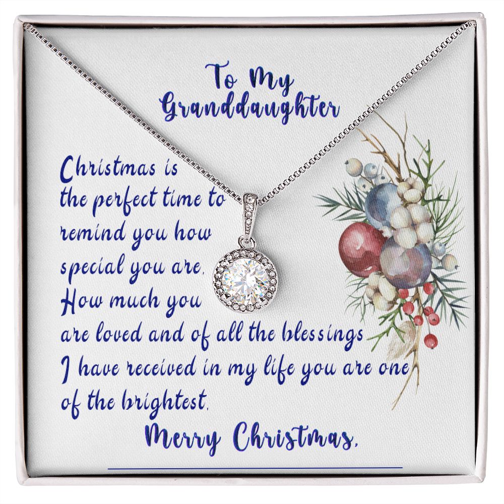 Granddaughter Necklace From Grandma- Christmas is the Perfect Time- Granddaughter Necklace Gift- Merry Christmas