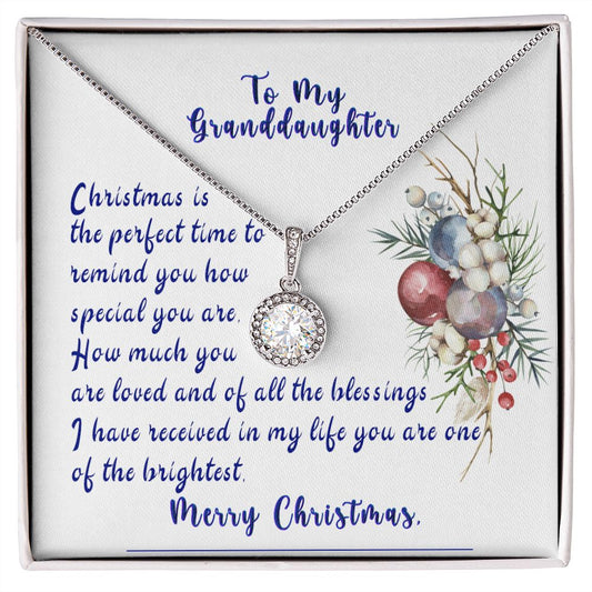 Granddaughter Necklace From Grandma- Christmas is the Perfect Time- Granddaughter Necklace Gift- Merry Christmas