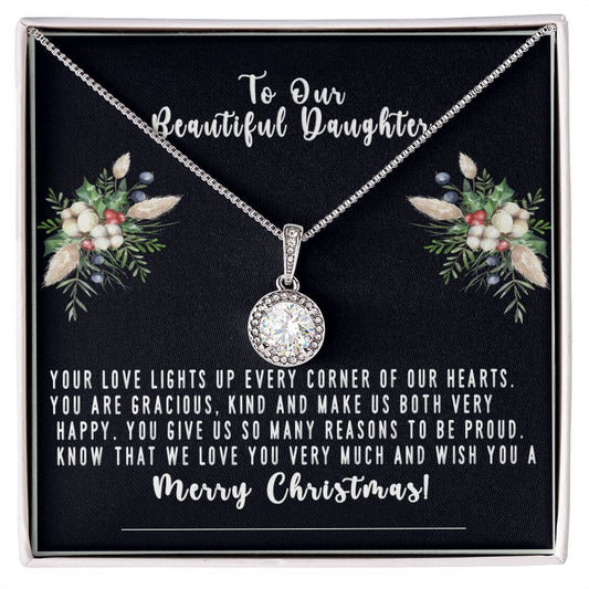 Jewelry Gift for Our Daughter from Mom and Dad - Your Love Lights Up- Eternal Necklace Gift Set
