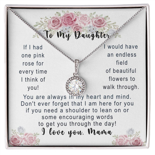 Daughter:  "You are always in my heart and mind," Thinking of you Gift Necklace, Special Gift for My Daughter