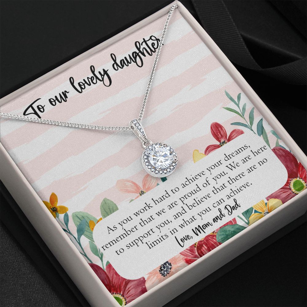 To My Precious Daughter, Gift From Mom and Dad, Proud of My Daughter Gift, with Loving Message Card