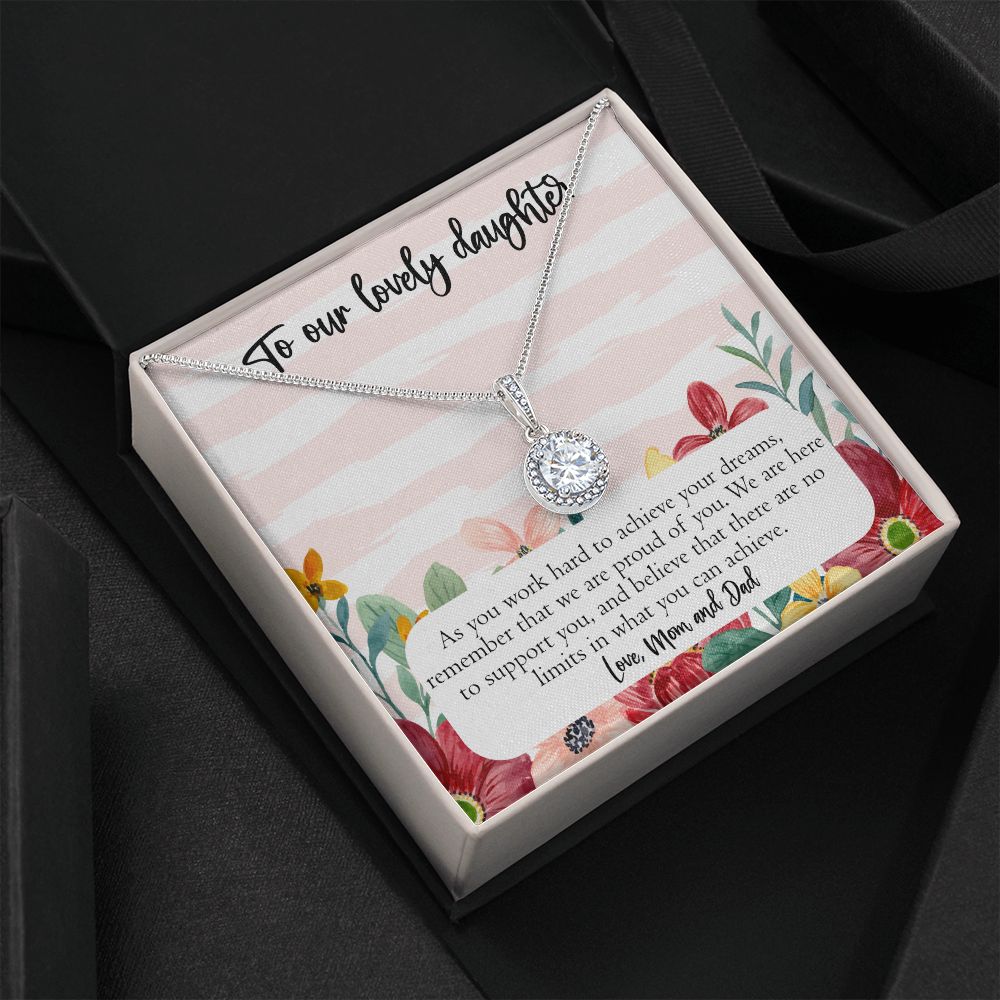 To My Precious Daughter, Gift From Mom and Dad, Proud of My Daughter Gift, with Loving Message Card