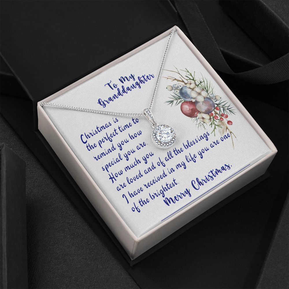 Granddaughter Necklace From Grandma- Christmas is the Perfect Time- Granddaughter Necklace Gift- Merry Christmas