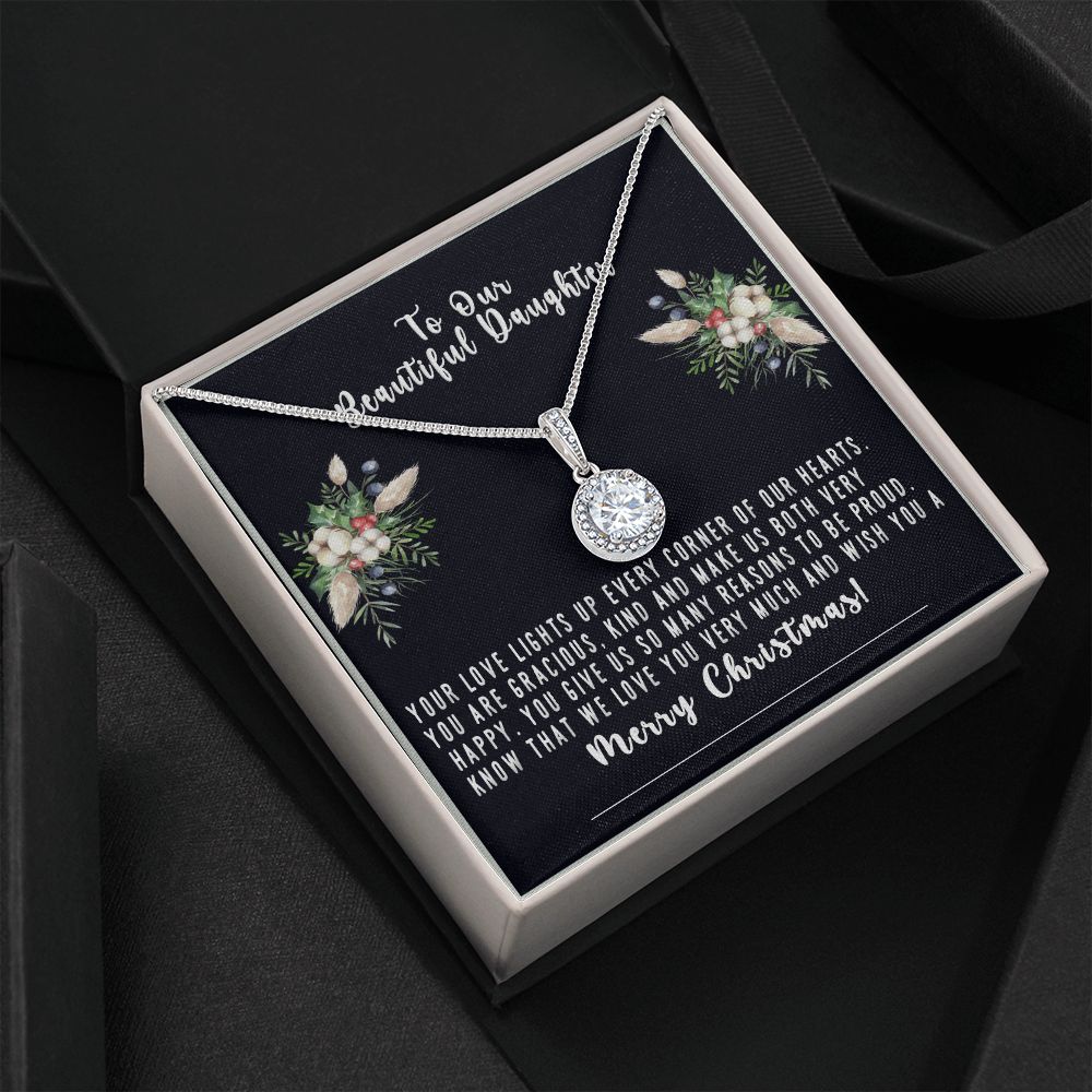Jewelry Gift for Our Daughter from Mom and Dad - Your Love Lights Up- Eternal Necklace Gift Set