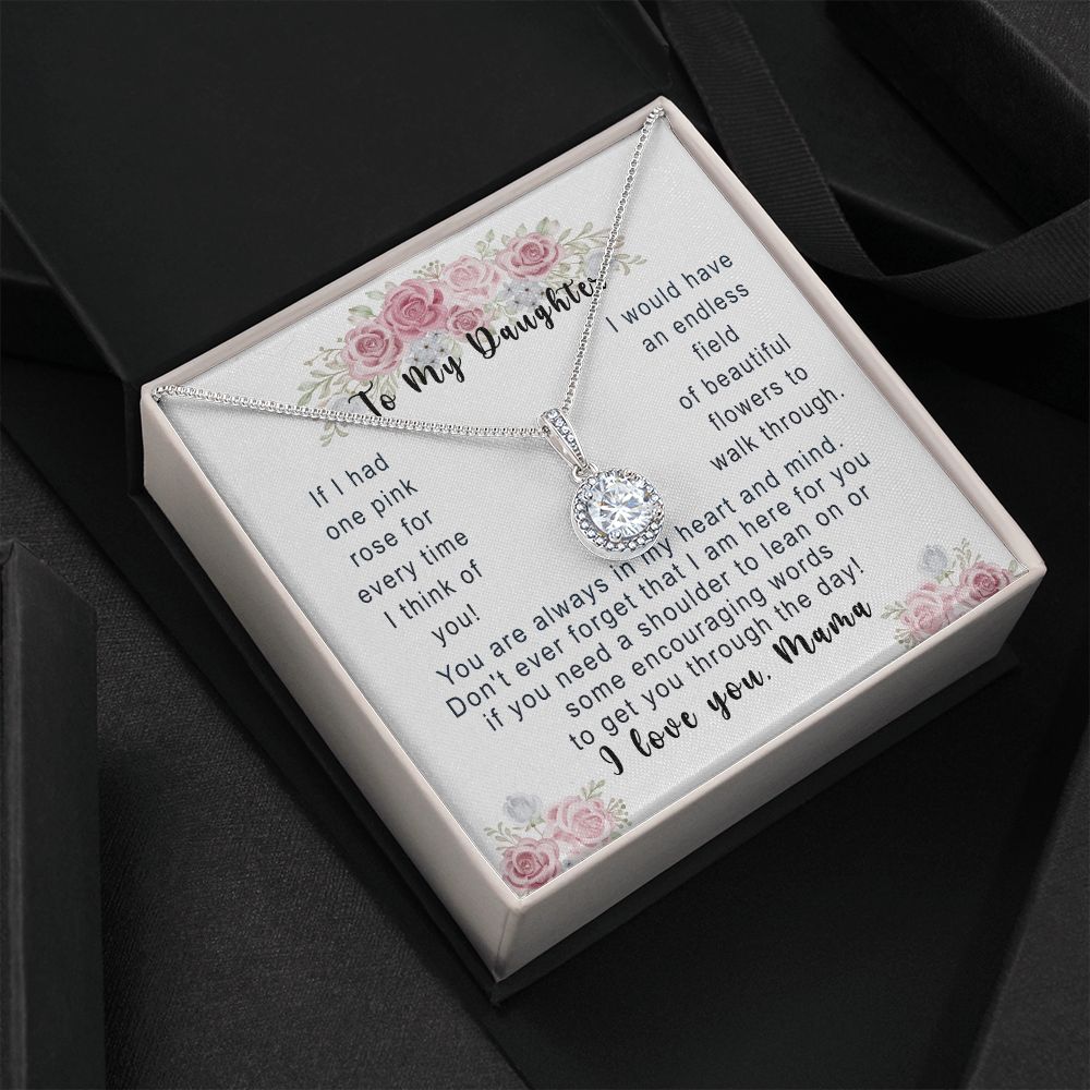 Daughter:  "You are always in my heart and mind," Thinking of you Gift Necklace, Special Gift for My Daughter