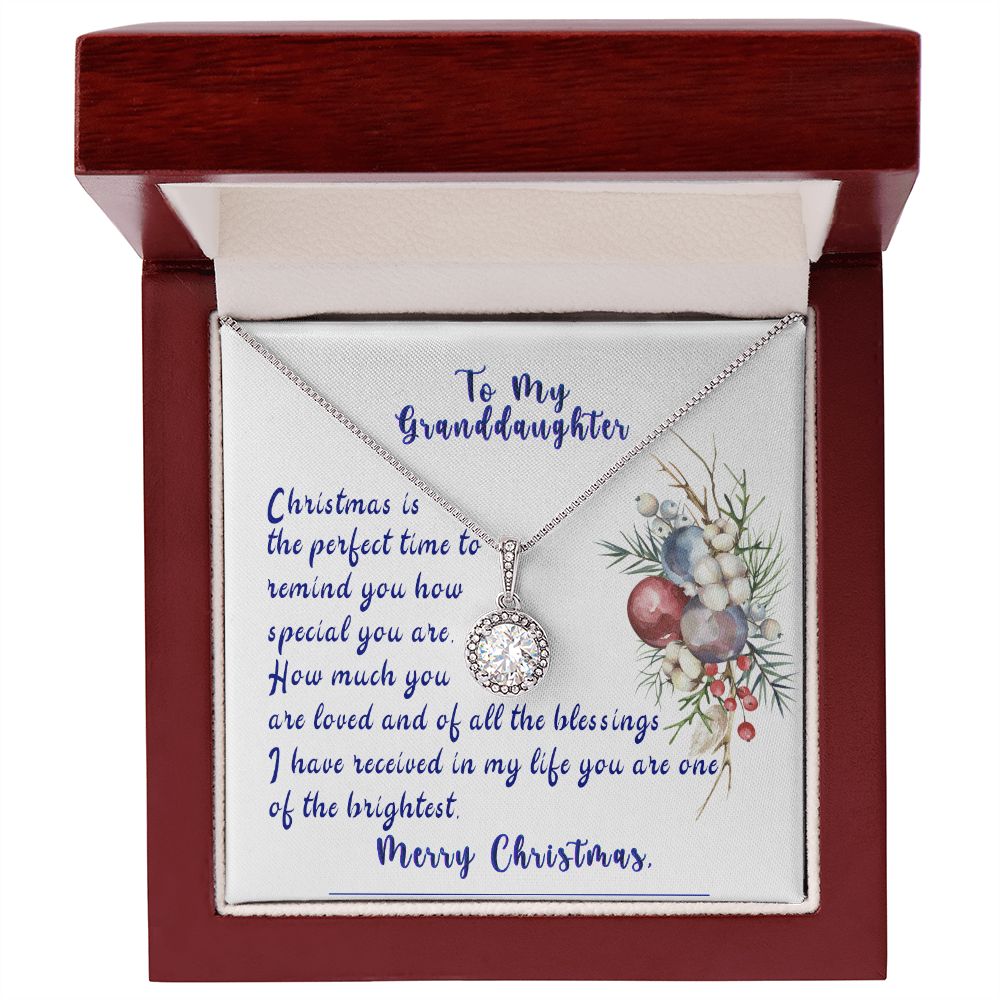 Granddaughter Necklace From Grandma- Christmas is the Perfect Time- Granddaughter Necklace Gift- Merry Christmas