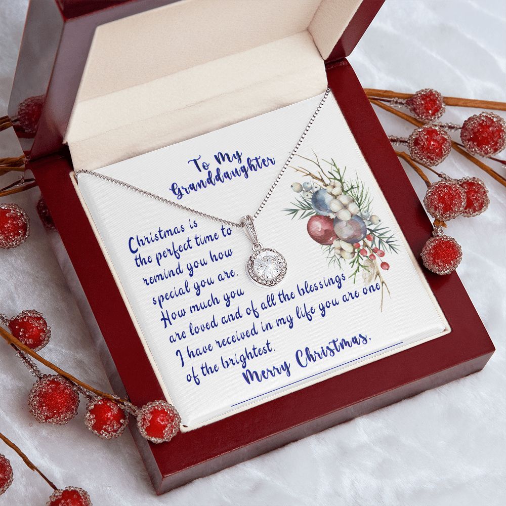 Granddaughter Necklace From Grandma- Christmas is the Perfect Time- Granddaughter Necklace Gift- Merry Christmas