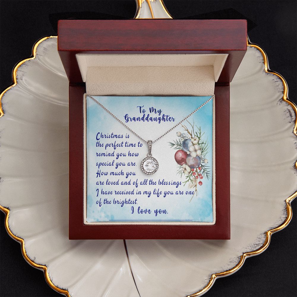 Granddaughter "Christmas is the Perfect Time" Granddaughter Necklace Gifts - Granddaughter Jewelry, Special Gift for Her