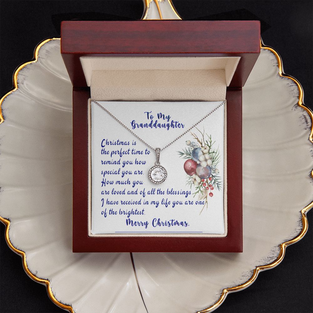 Granddaughter Necklace From Grandma- Christmas is the Perfect Time- Granddaughter Necklace Gift- Merry Christmas