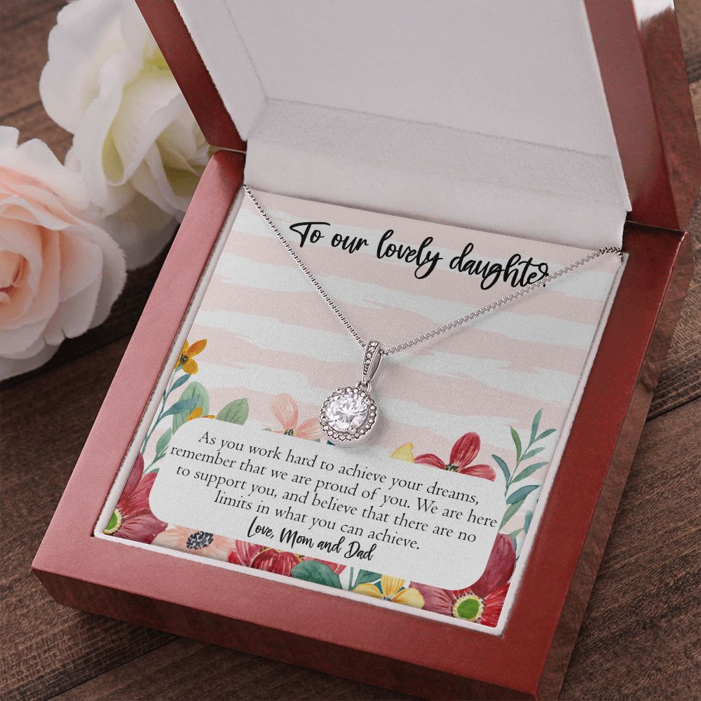 To My Precious Daughter, Gift From Mom and Dad, Proud of My Daughter Gift, with Loving Message Card