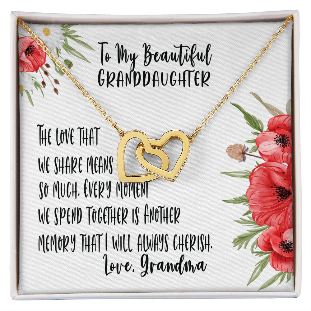 To My Granddaughter, The Love we Share, Gift For Granddaughter Necklace, Granddaughter Jewelry