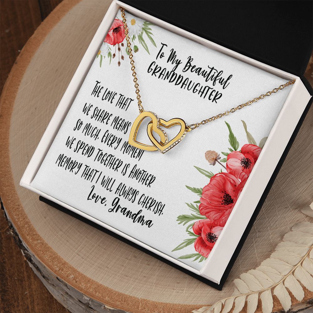 To My Granddaughter, The Love we Share, Gift For Granddaughter Necklace, Granddaughter Jewelry