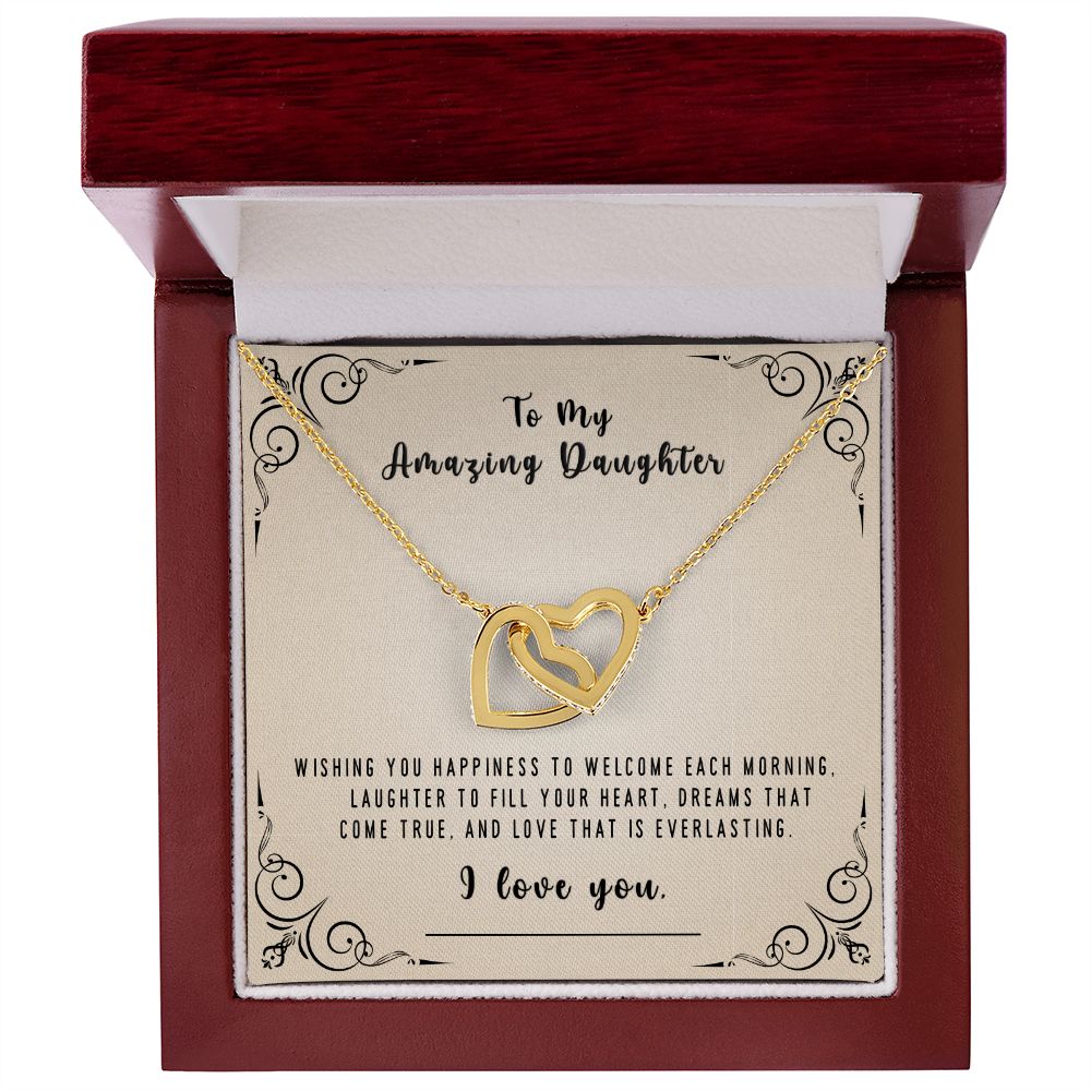 DAUGHTER - Thinking of you, Wishing you Happiness, From Mom or Dad