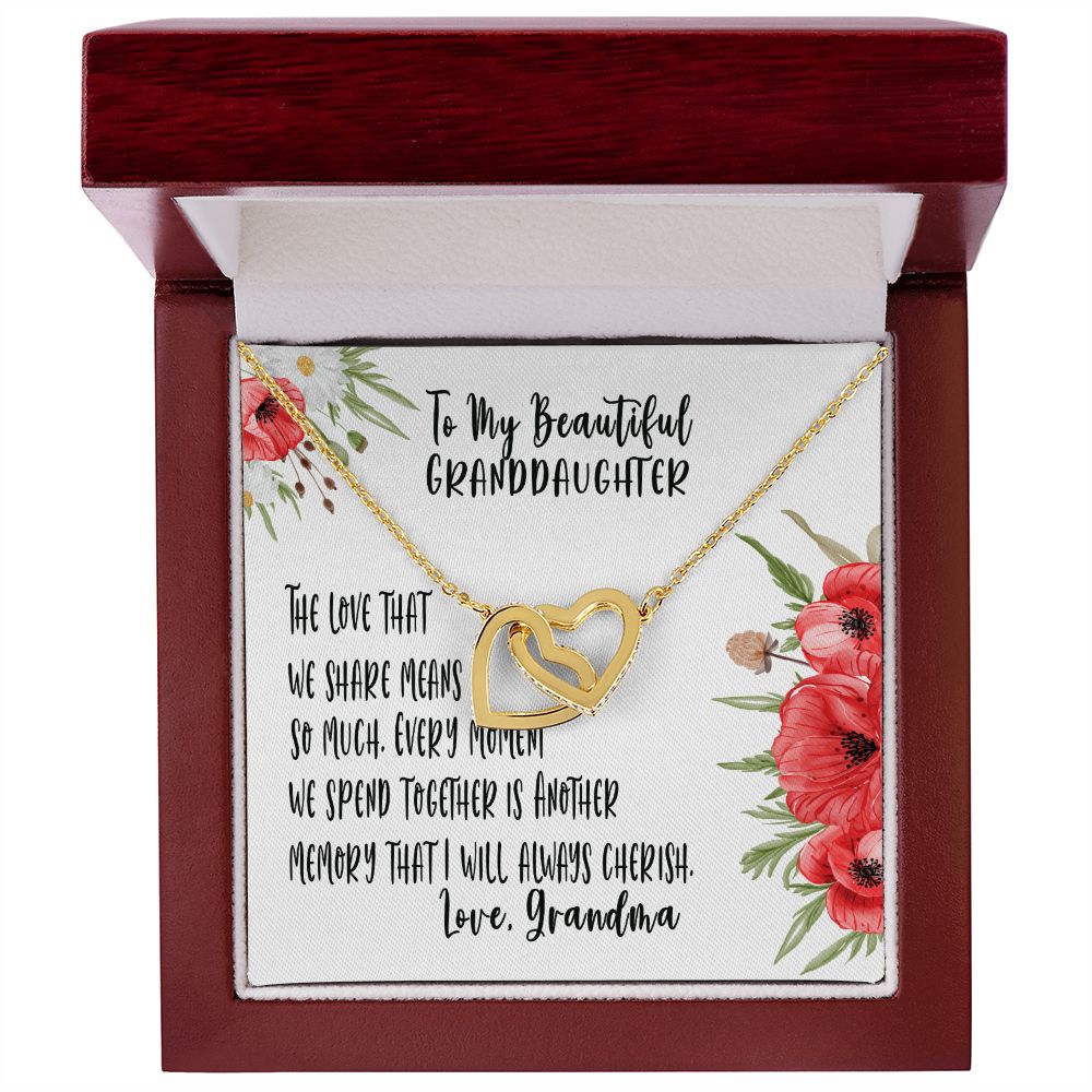 To My Granddaughter, The Love we Share, Gift For Granddaughter Necklace, Granddaughter Jewelry