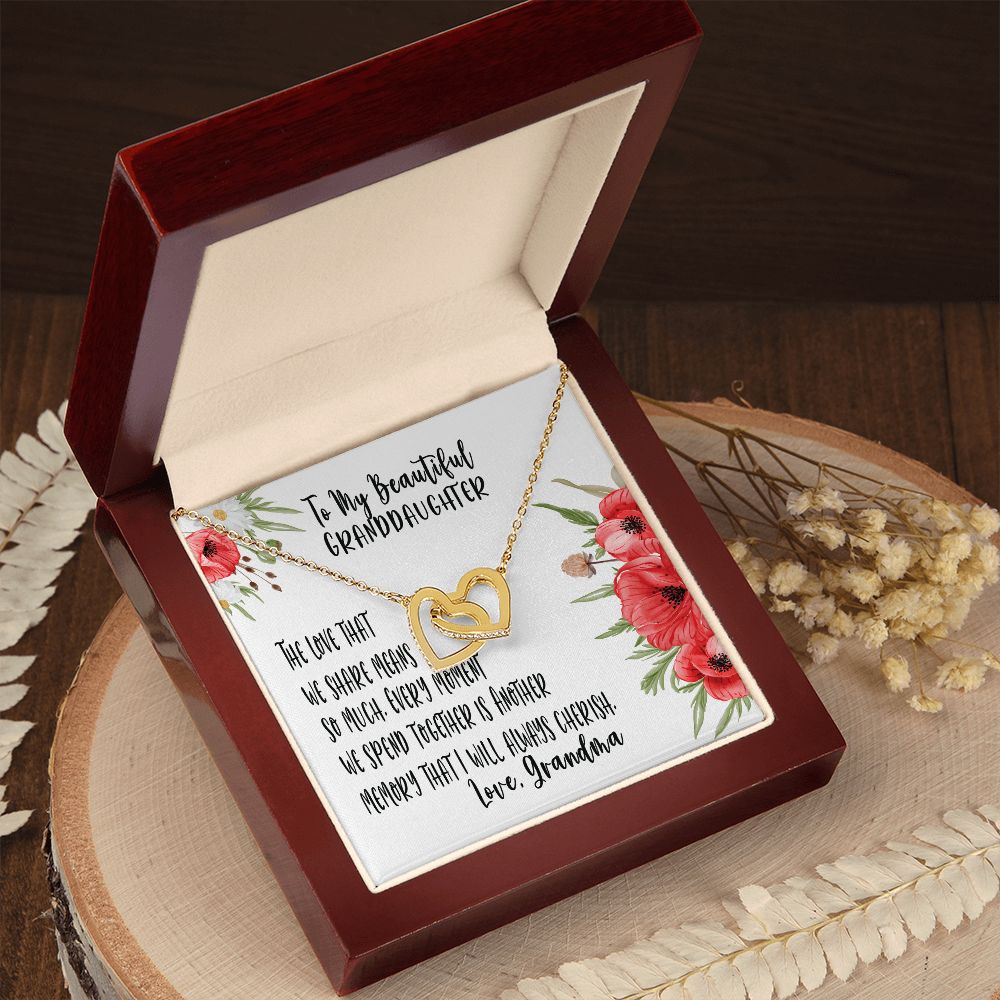 To My Granddaughter, The Love we Share, Gift For Granddaughter Necklace, Granddaughter Jewelry