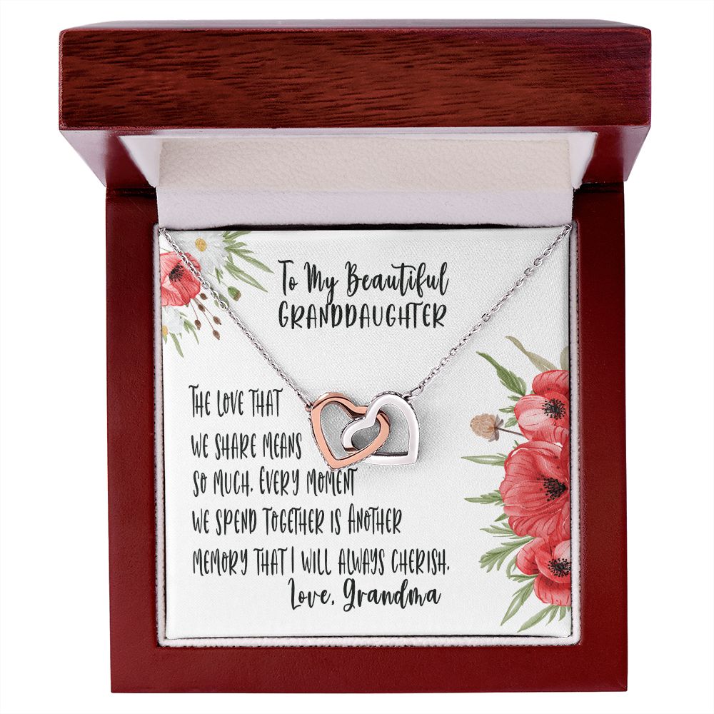 To My Granddaughter, The Love we Share, Gift For Granddaughter Necklace, Granddaughter Jewelry