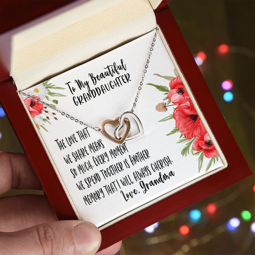 To My Granddaughter, The Love we Share, Gift For Granddaughter Necklace, Granddaughter Jewelry