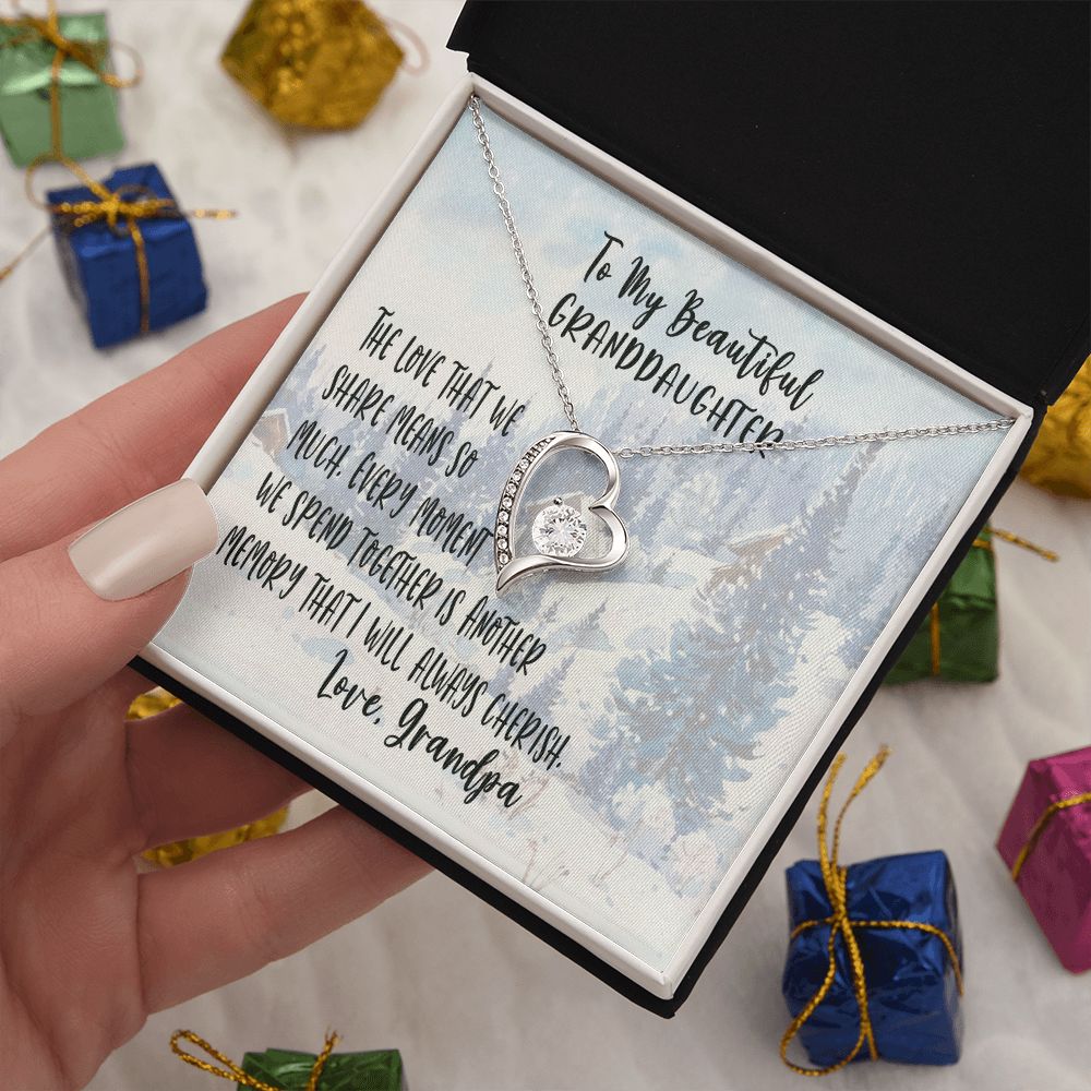 Granddaughter, The Love that we Share, Granddaughter Necklace, Granddaughter Gift Forever Love Necklace