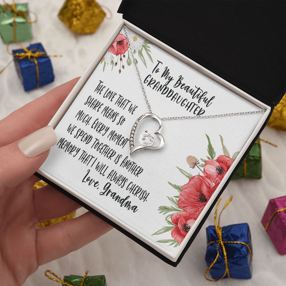 To My Granddaughter From Grandma, The Love we Share, Granddaughter Necklace, Granddaughter Gift, Forever Love Necklace