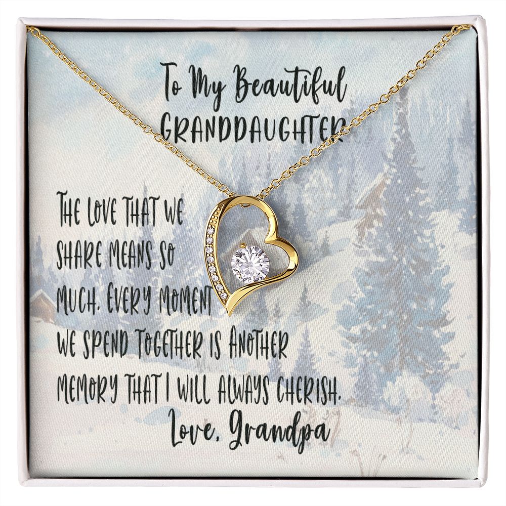 Granddaughter, The Love that we Share, Granddaughter Necklace, Granddaughter Gift Forever Love Necklace