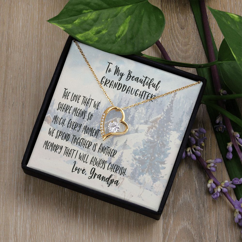Granddaughter, The Love that we Share, Granddaughter Necklace, Granddaughter Gift Forever Love Necklace