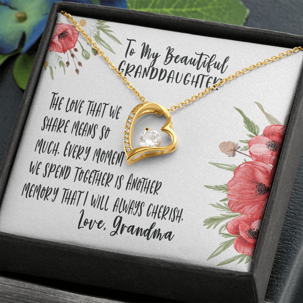 To My Granddaughter From Grandma, The Love we Share, Granddaughter Necklace, Granddaughter Gift, Forever Love Necklace